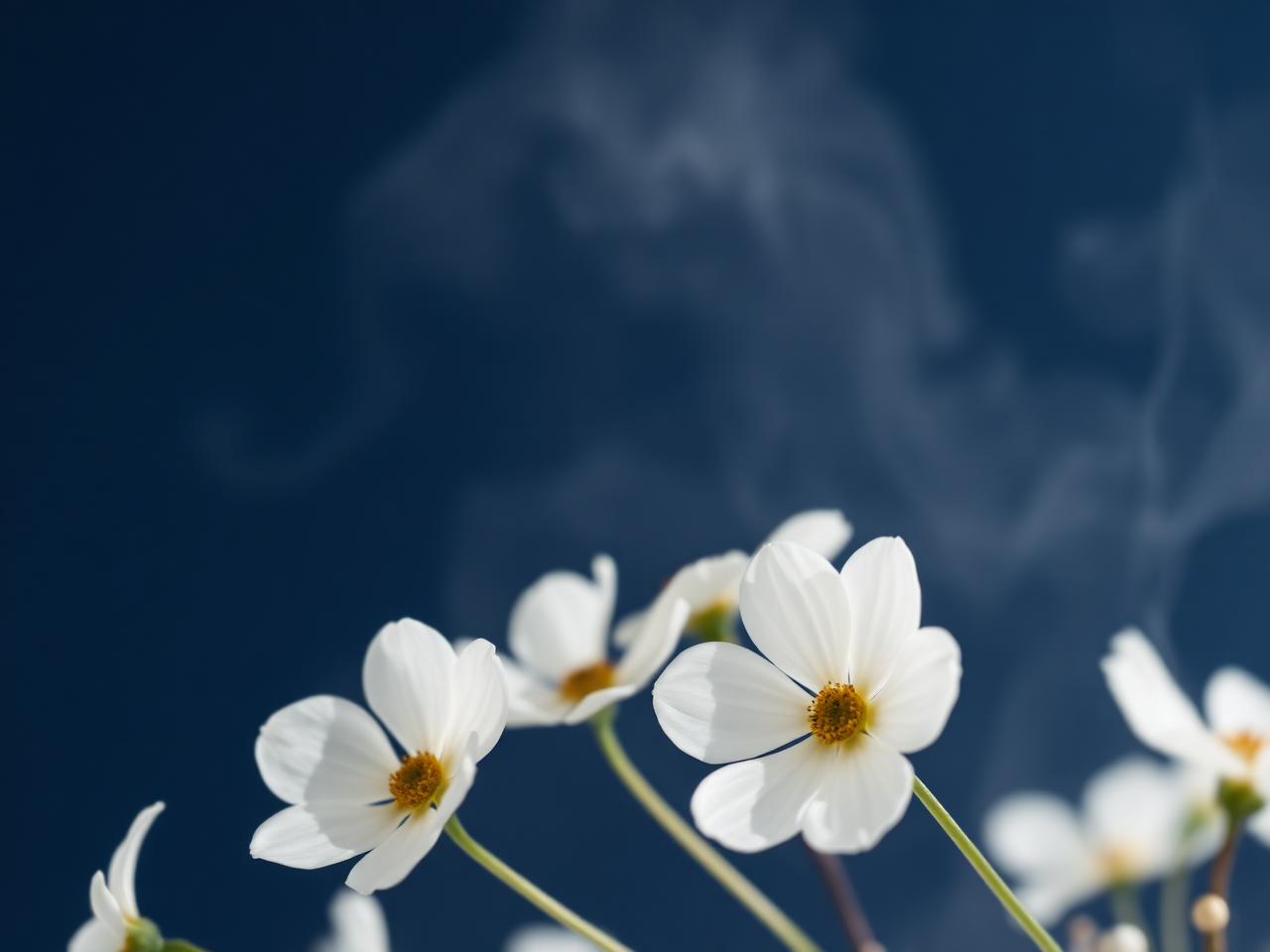 Ambient scenting concept — fresh flowers and soft mist